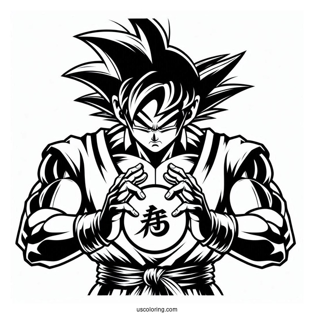 Popular Dragon Ball Z Characters To Color With Logo