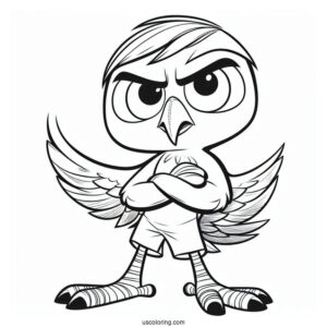 Angry Nigel Rio Coloring Page For Kids