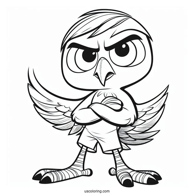 Angry Nigel Rio Coloring Page For Kids