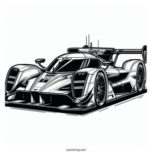 GPT Hypercar Coloring Sheet For Kids