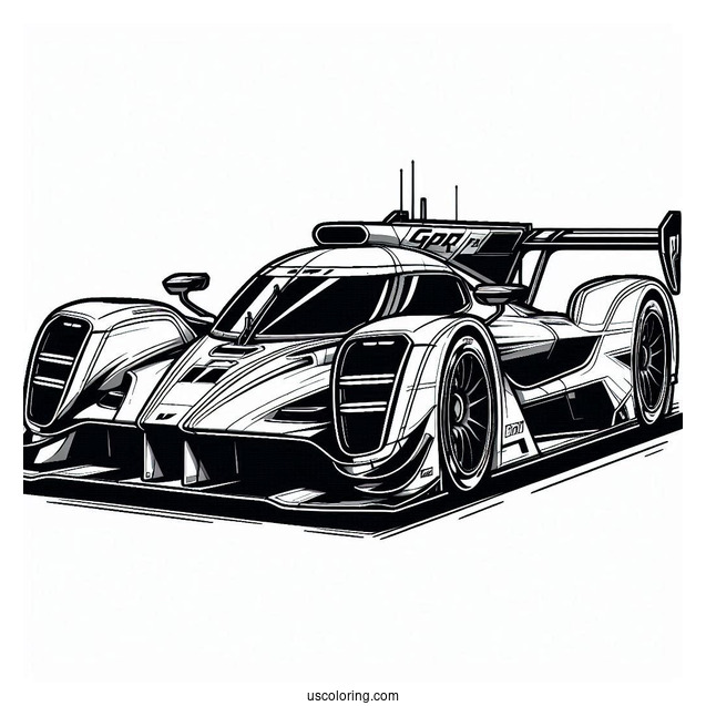 GPT Hypercar Coloring Sheet For Kids