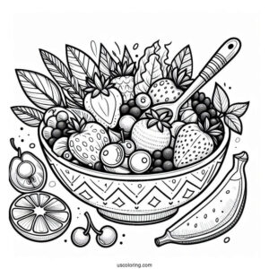 Fruit Salad Coloring Sheet