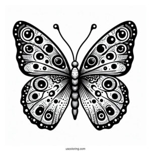 Butterfly With Spotted Wings