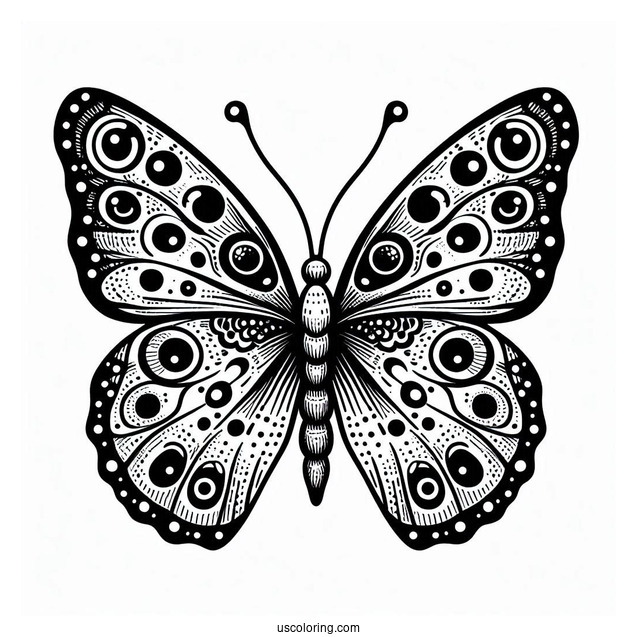 Butterfly With Spotted Wings