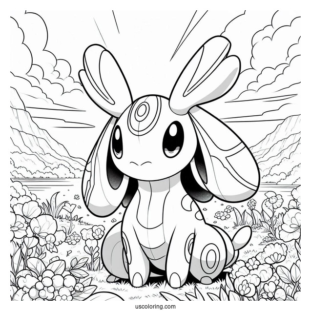 Heracross In A Field Coloring Sheet