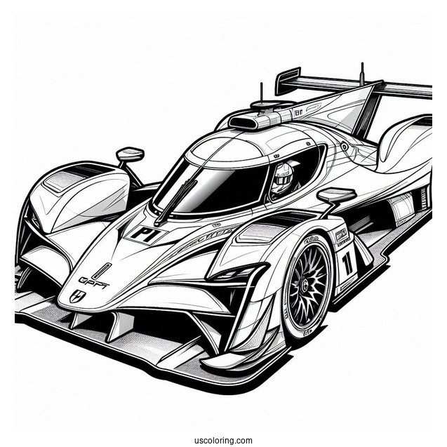 GPT Hypercar Coloring Sheet For Kids