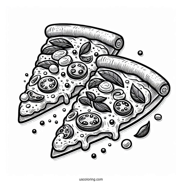 Two Delicious Looking Slices Of Pizza