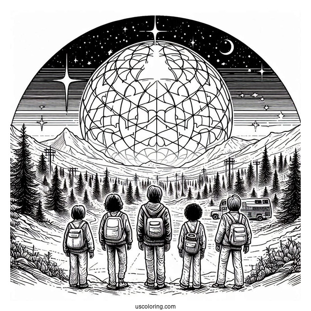 Stranger Things Movie Poster Coloring Poster