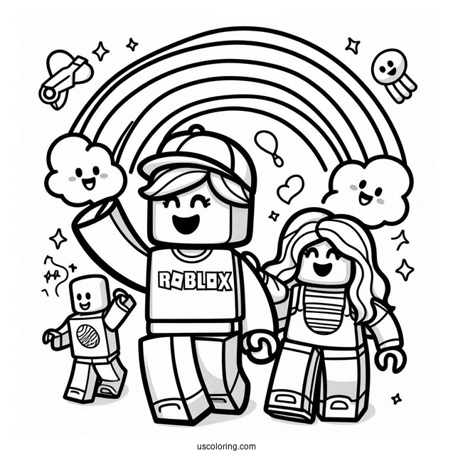 Coloring Page Of Roblox Rainbow Friends