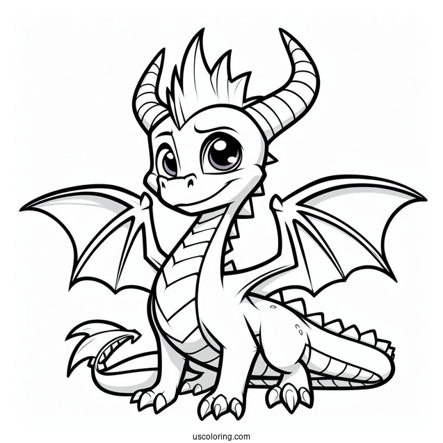 Coloring Page Of Spyro The Dragon