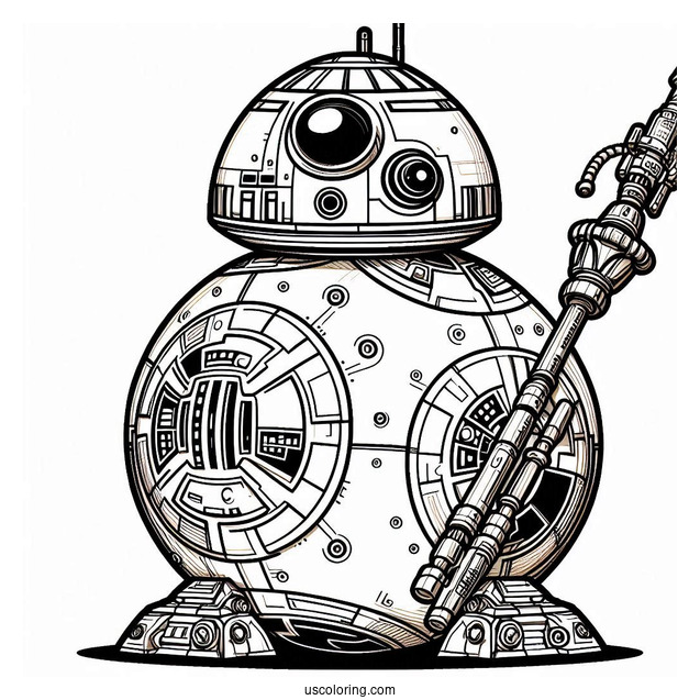 BB8 Star Wars Robot Coloring Page
