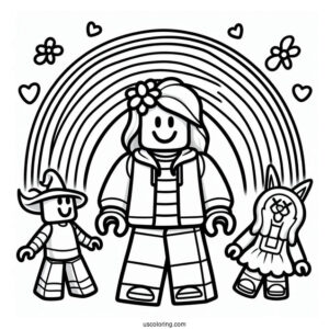 Coloring Page Of Roblox Rainbow Friends