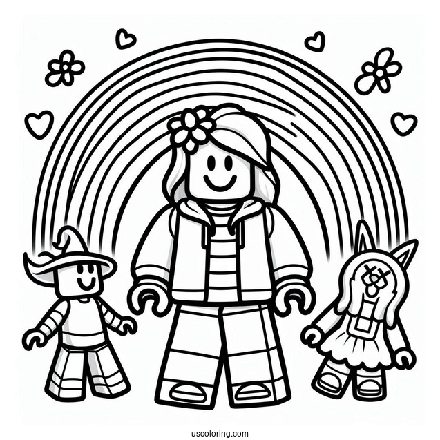 Coloring Page Of Roblox Rainbow Friends