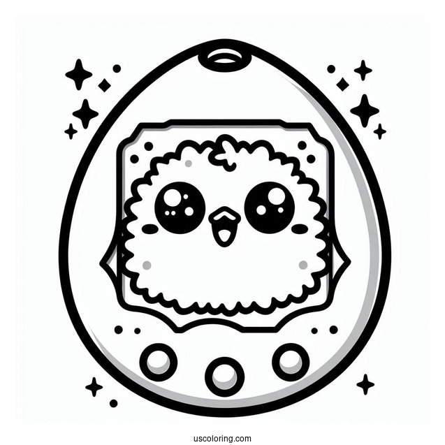 Kuchipatchi In Tamagotchi Coloring Pages Console For Preschoolers