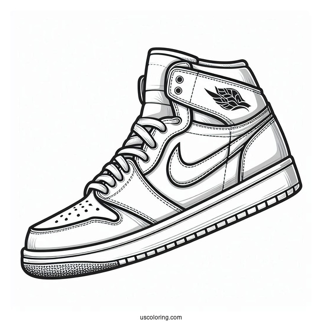 Easy Outline Of Nike Air Jordans For Kids