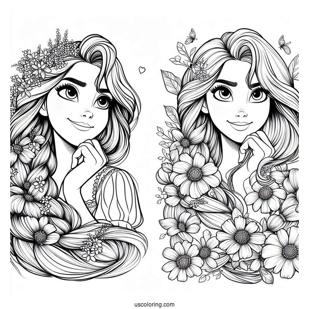 Rapunzel From Tangled Movie To Color