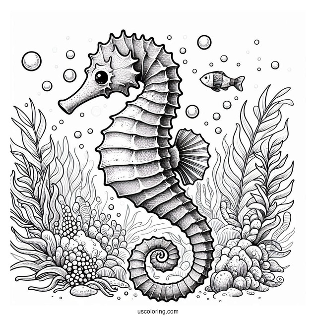 Realistic Seahorse In The Ocean