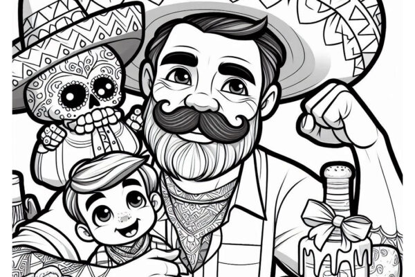 Father's Day Coloring Pages Featured Image v2