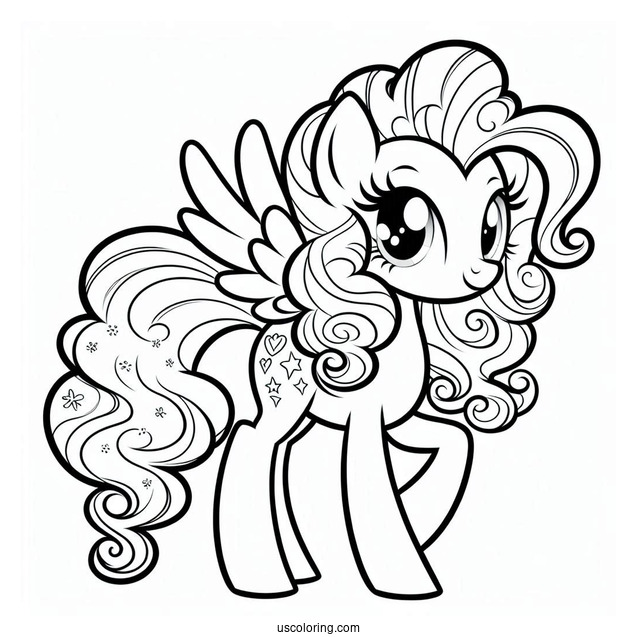 Equestria Girls Pinkie Pie Coloring Page With Pony Pinkie Pie