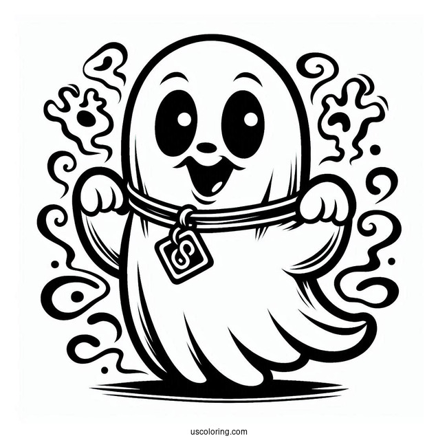 Ghost Monster From Scooby-Doo To Color