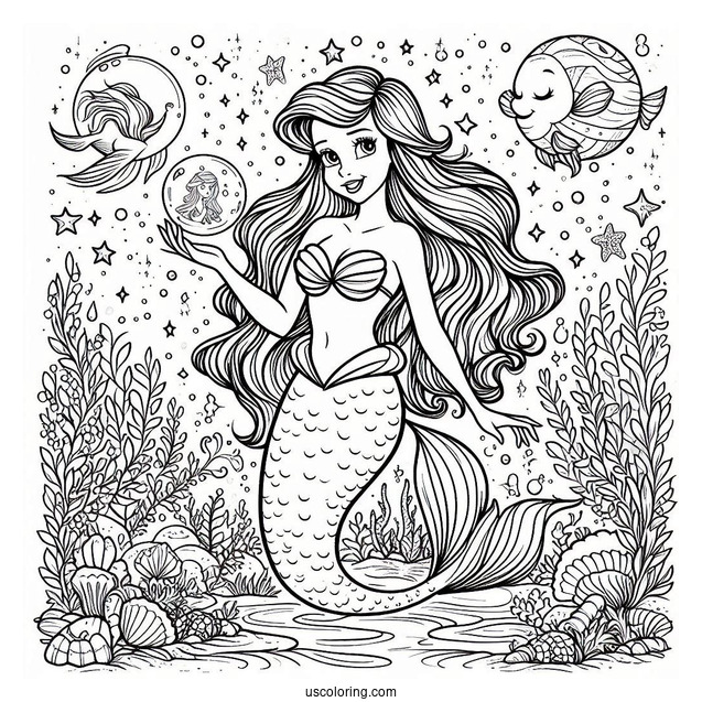 The Little Mermaid Poster Coloring Page