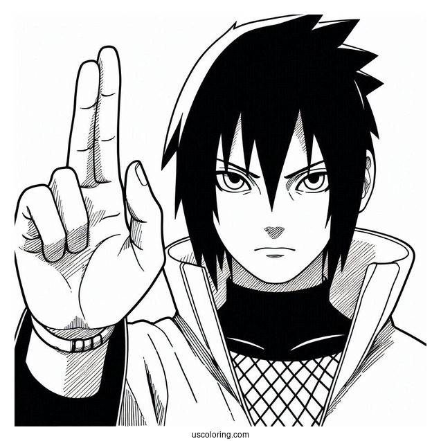 Uchiha Sasuke Coloring Page Using Kusanagi In Boruto