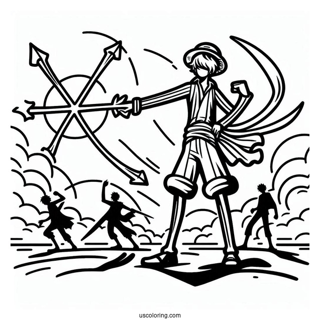 Easy Outline Of Shanks One Piece Coloring Page