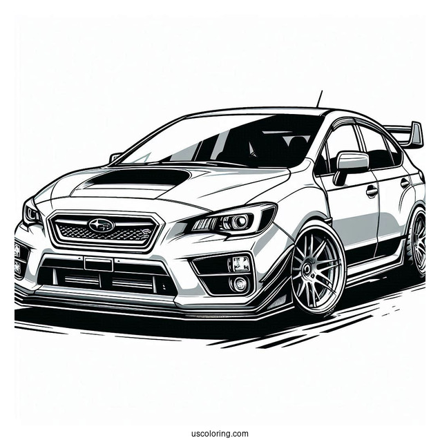 Subaru WRX Car Coloring Page