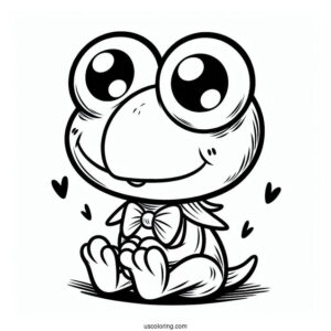 Muppets Coloring Page Of Baby Kermit The Frog For Kids