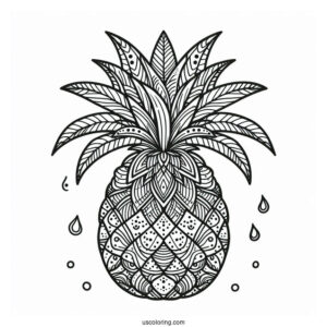 Pineapple Plant Coloring Page