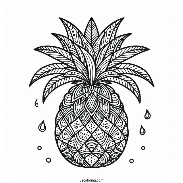 Pineapple Plant Coloring Page