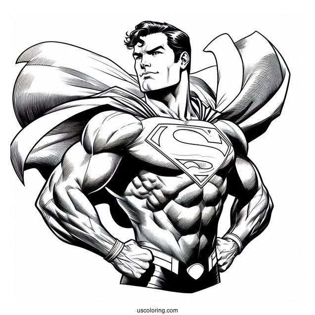 Man Of Steel Superman Coloring Sheet