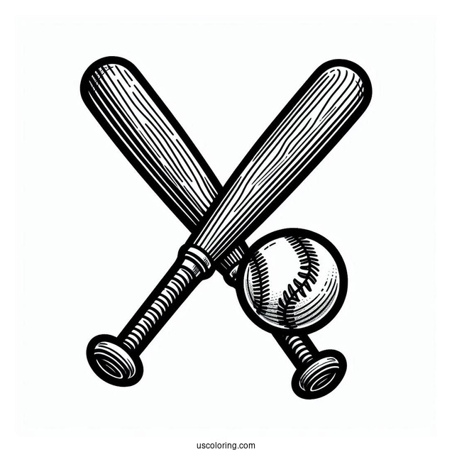 Two Baseball Bats And Ball