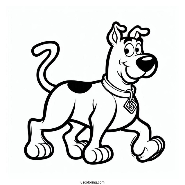 Easy Coloring Page Of Scooby-Doo