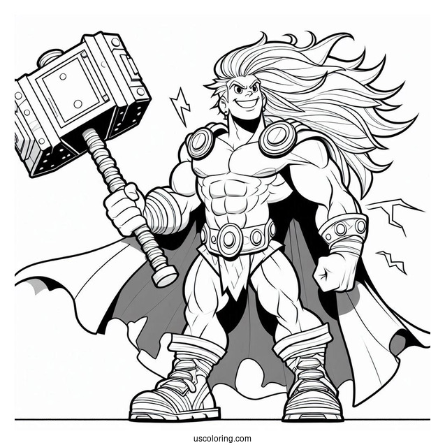 Hulk Smash Coloring Page For Kids