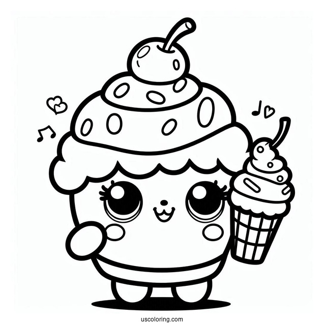 Shoppies And Shopkins Coloring Page