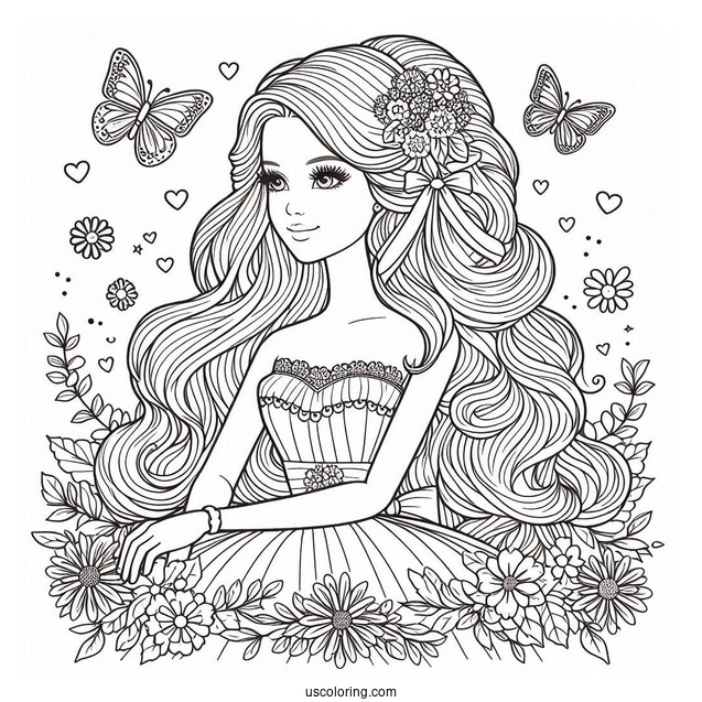 Barbie Kelly Coloring Page For Kids