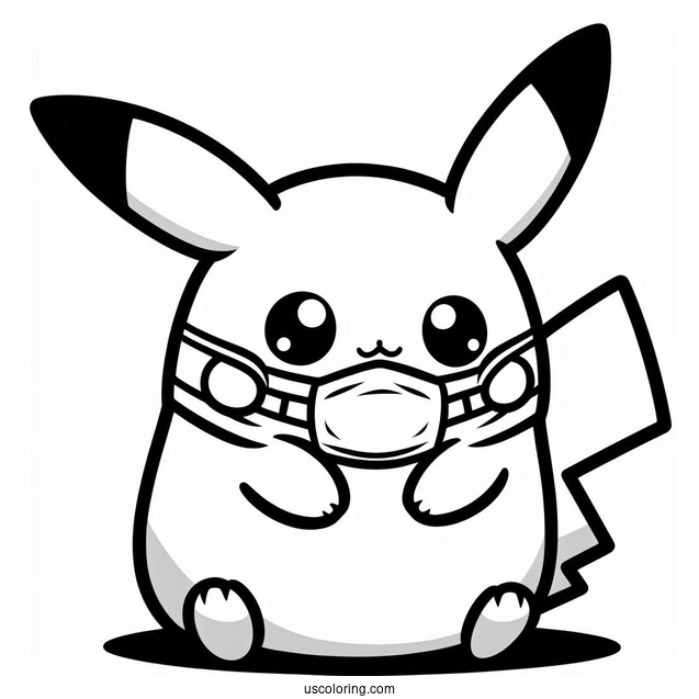 Among Us Pikachu Coloring Sheet