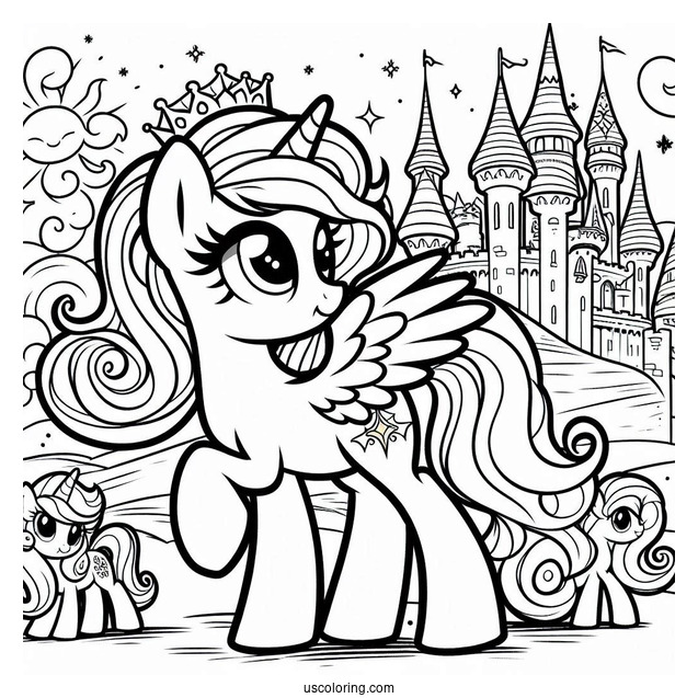 Sunny Starscout and My Little Pony Friends with Castle
