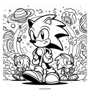Sonic And Friends Coloring Page(1)
