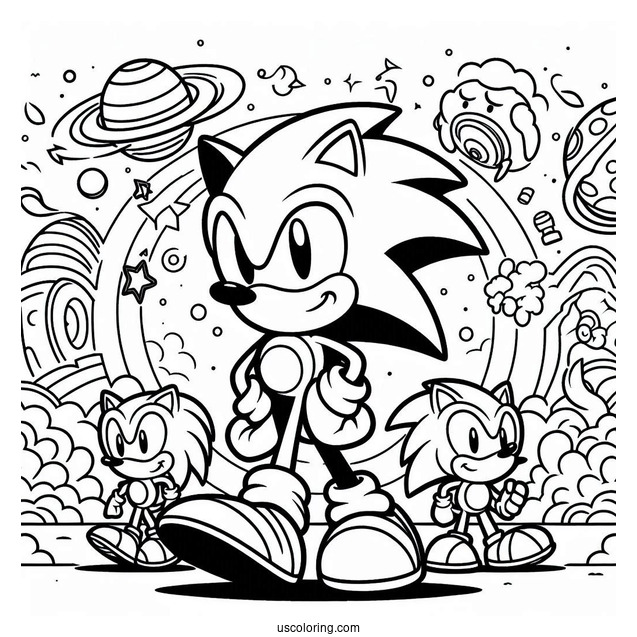 Sonic And Friends Coloring Page(1)