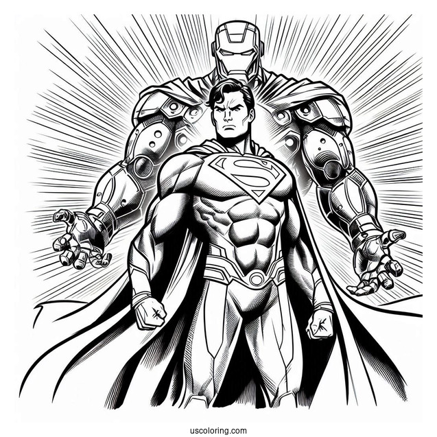 Man Of Steel Superman Coloring Sheet