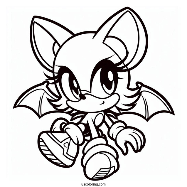 Rouge the Bat Coloring Sheet