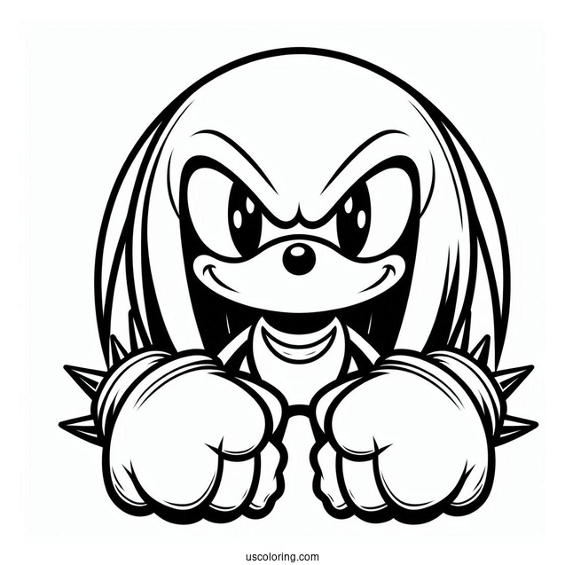 Coloring Page Of Knuckles