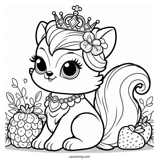 Palace Pets Coloring Page Of Simple Berry Palace Pets For Preschoolers