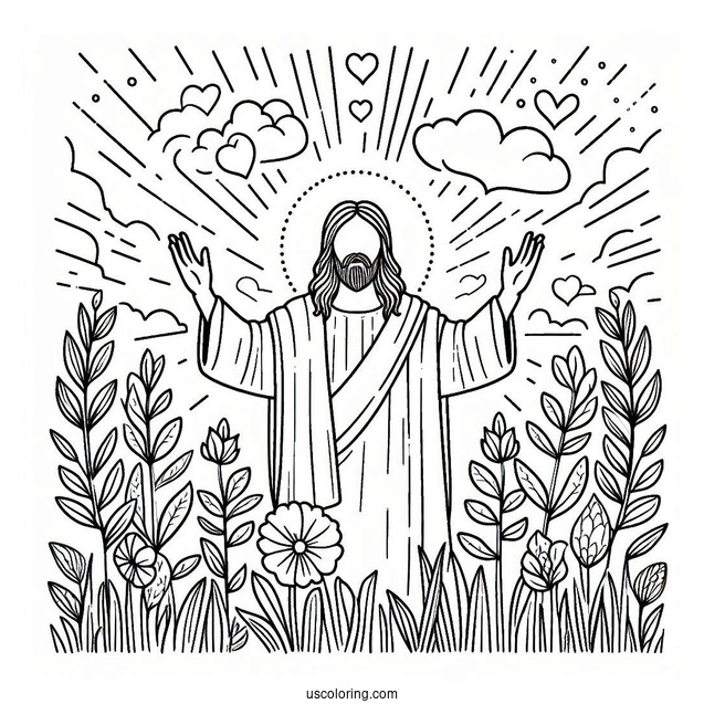I Love Jesus Coloring Page For Sunday School
