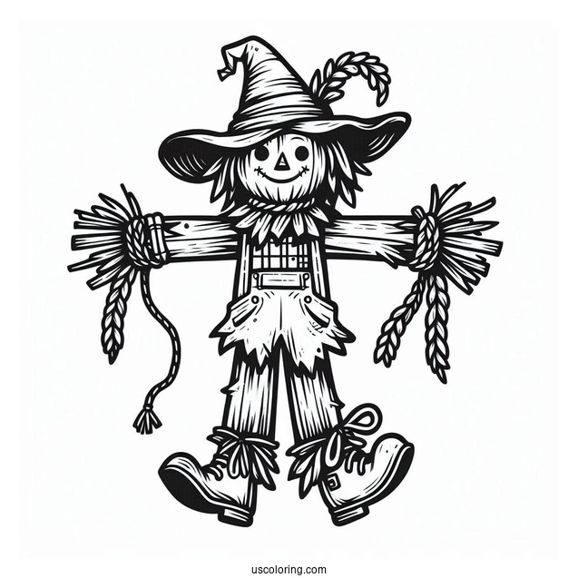 Wizard Of Oz Scarecrow Coloring Page