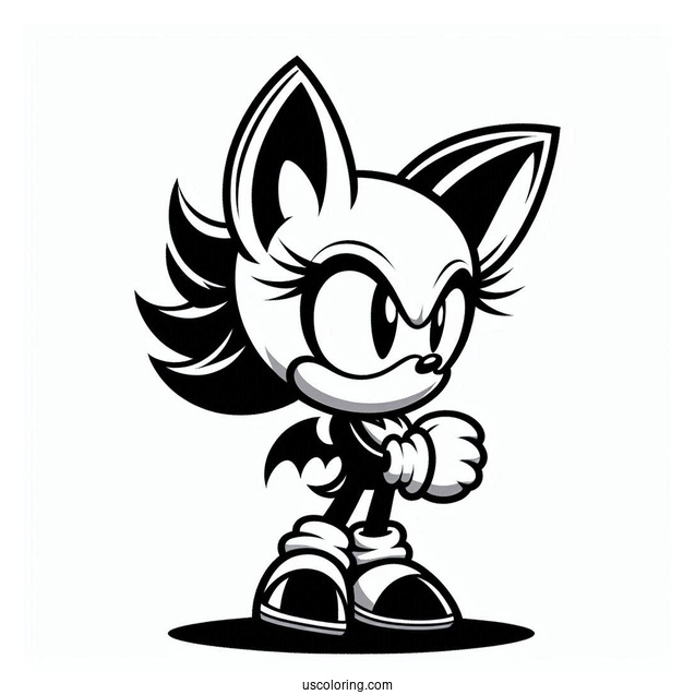 Rouge the Bat Coloring Sheet