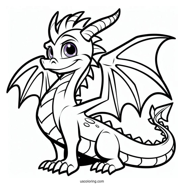 Spyro the Dragon Coloring Page