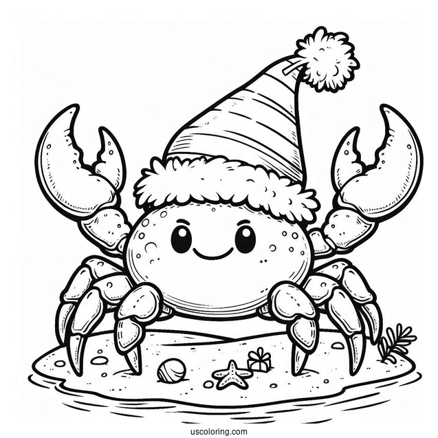 Christmas Island Red Crab Coloring Page With Claws Out